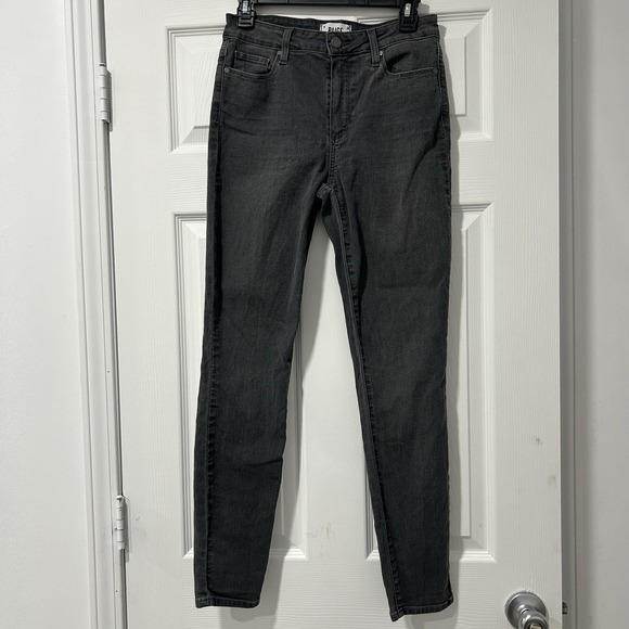 PAIGE Denim - PAIGE Women's Size 28 Hoxton Ankle Charcoal Black Wash Jeans High Rise